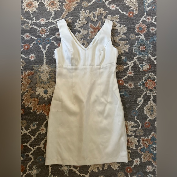 BCBG Max Azria Ivory Sheath Wedding Cocktail Dress Size XS - Picture 7 of 14